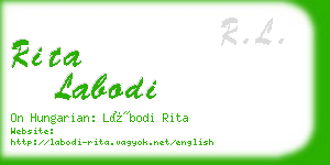 rita labodi business card